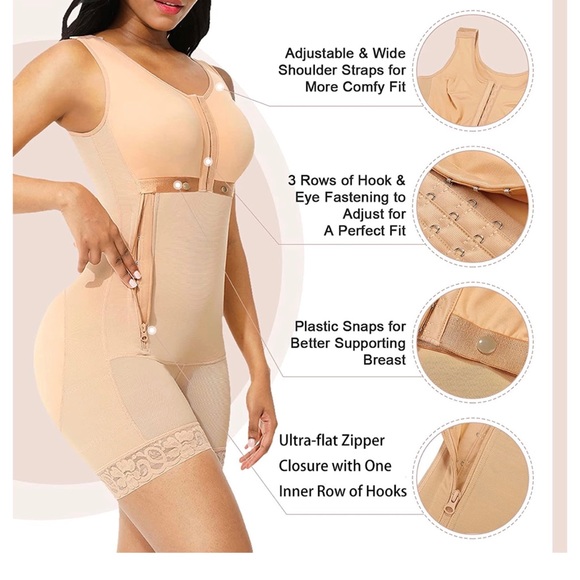 Body shaper side zipper tummy control butt enhancer Nude only black sold out - Picture 9 of 10